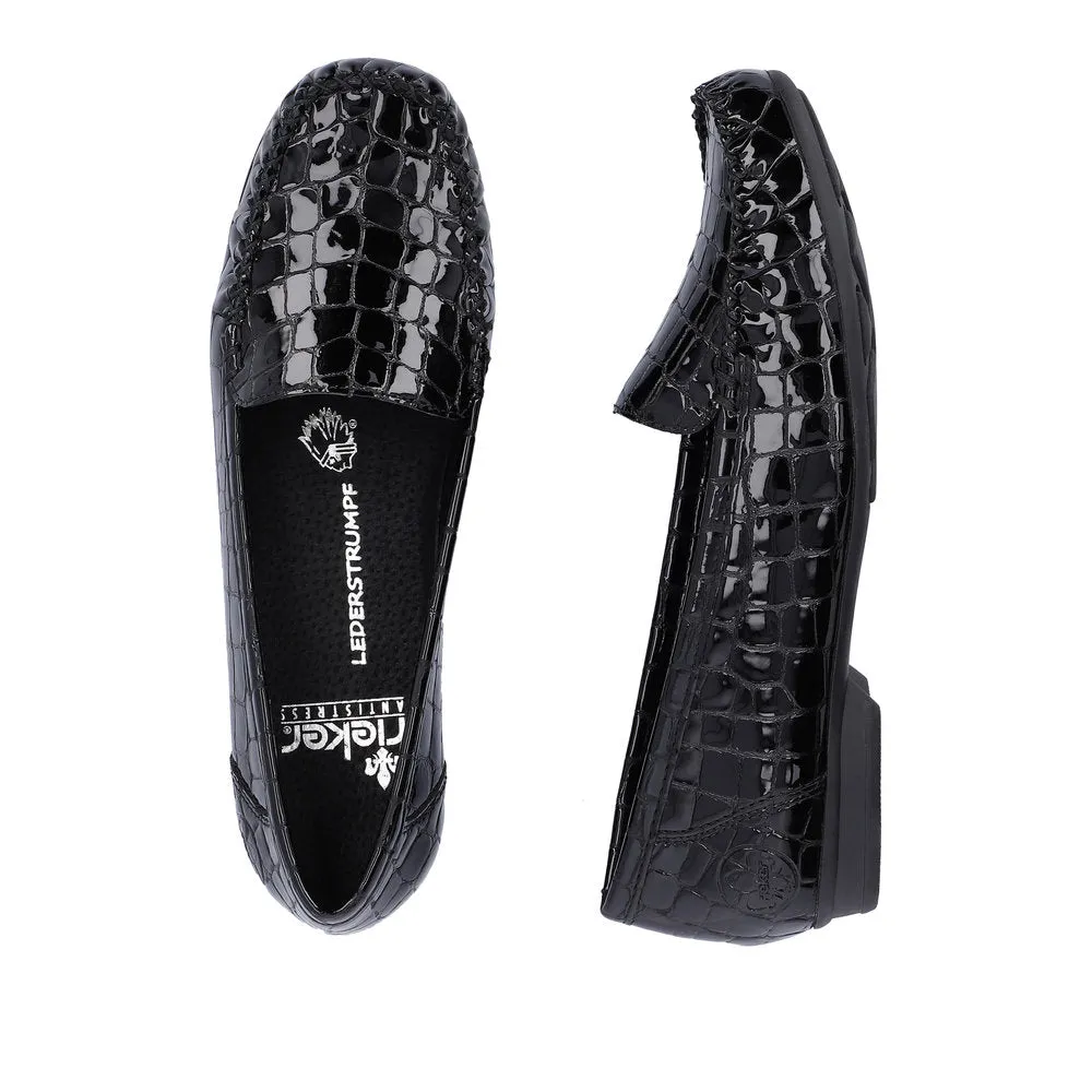Rieker Ladies Croco Loafer Shoe