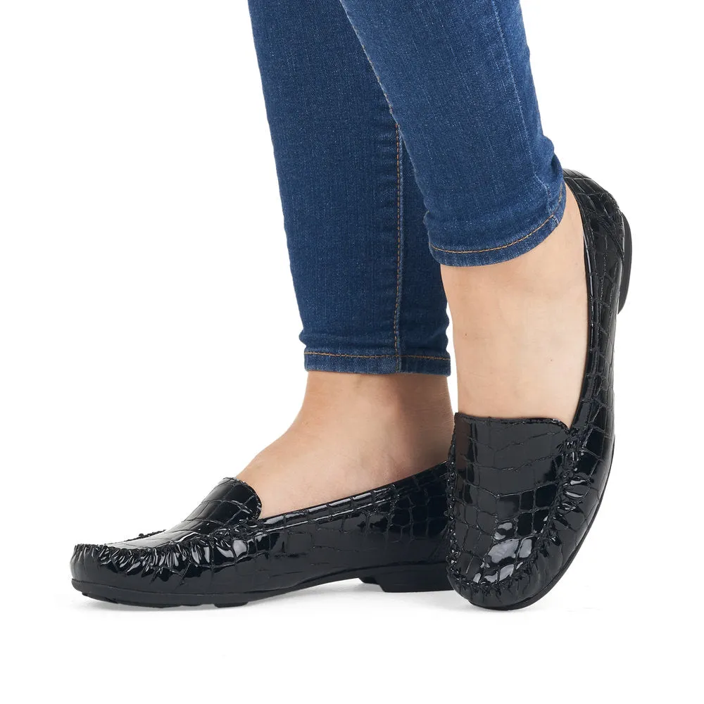 Rieker Ladies Croco Loafer Shoe