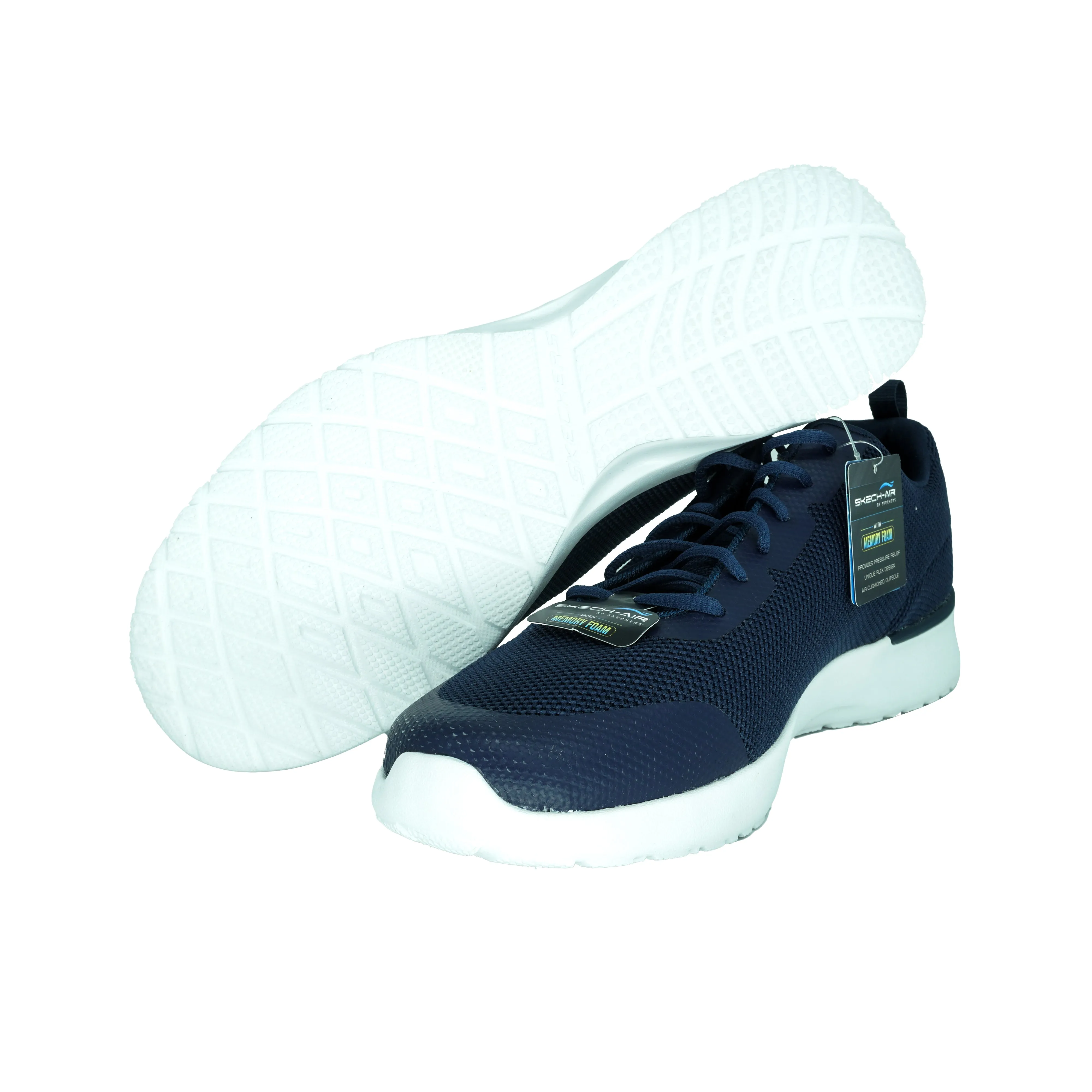 Skechers Men's Memory Foam Air Dynamight Winly Sneakers Navy Blue Size 9.5