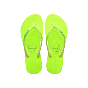 Slim Glitter Neon Flip Flops